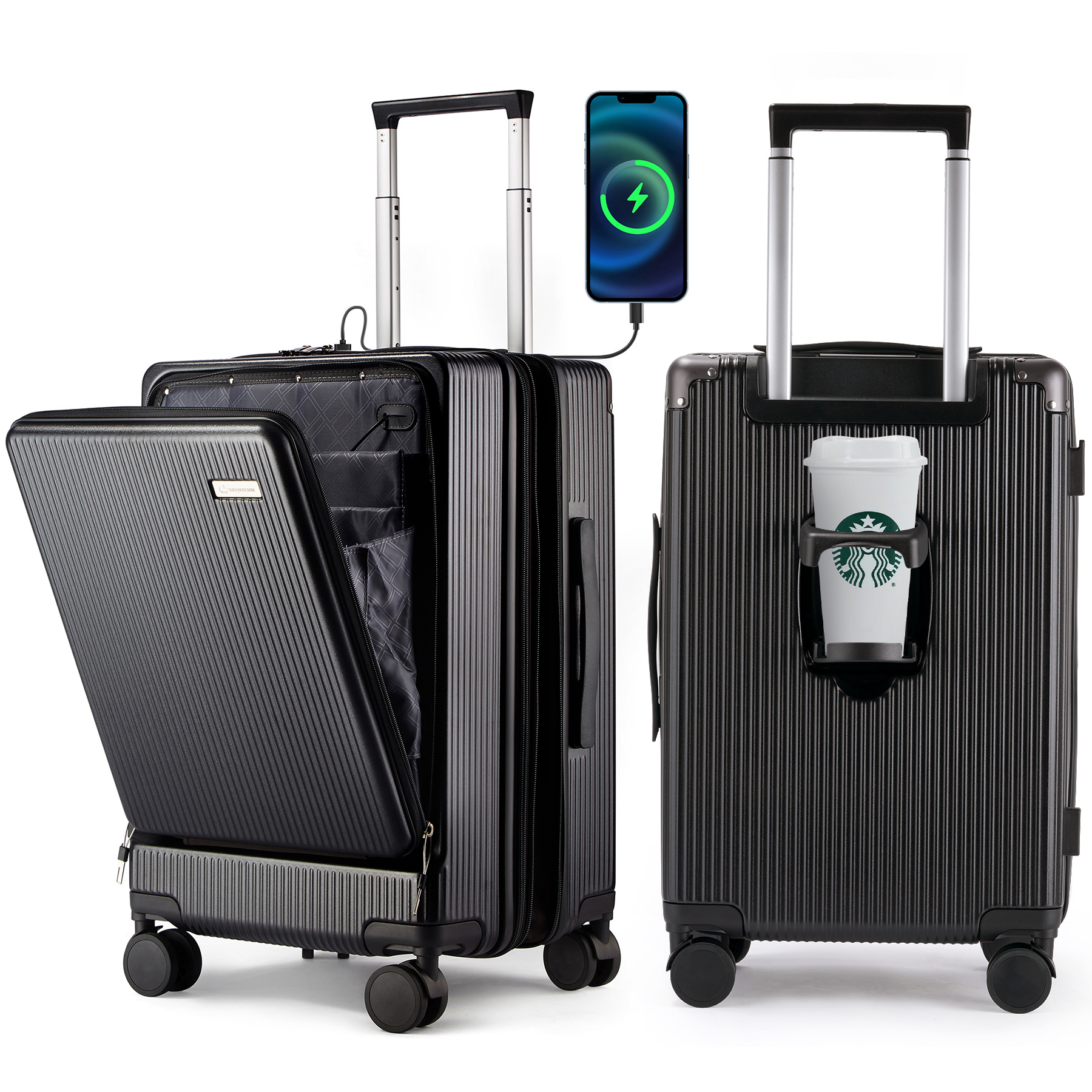 Amazon.com | BISON DENIM PC Hardside Expandable Carry On Luggage